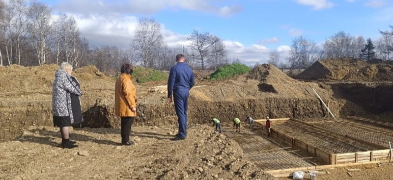 В селе Онор завершили устройство фундаментов под станцию водоподготовки
