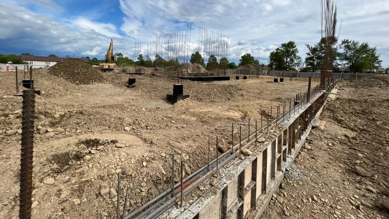 В рамках нацпроекта «Культура» в с. Онор продолжается  строительство нового ДК